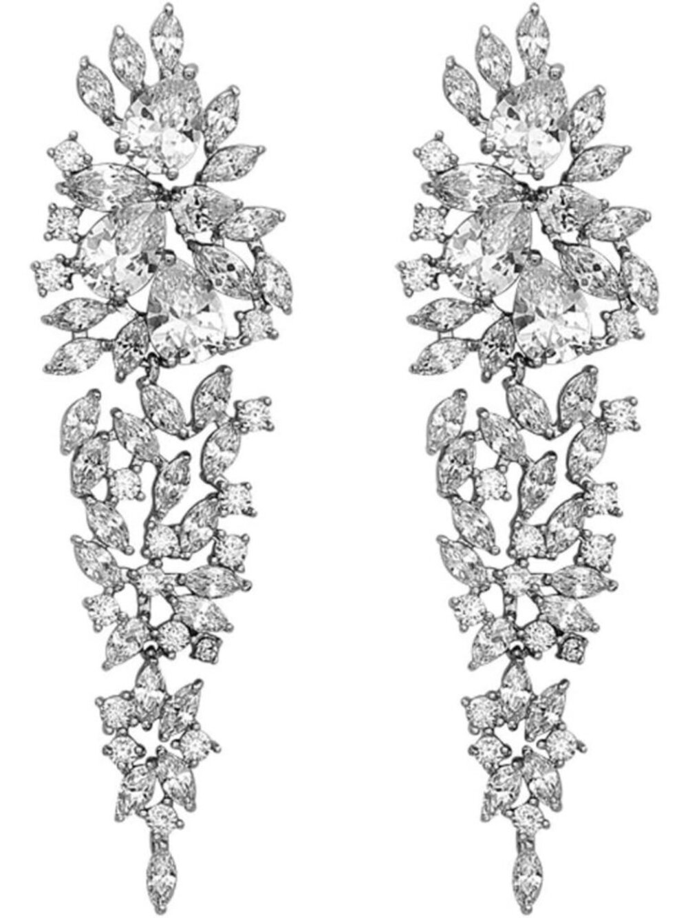 Elegant Clear Crystal Dangle Earrings for Weddings, Bridesmaids & Special Events